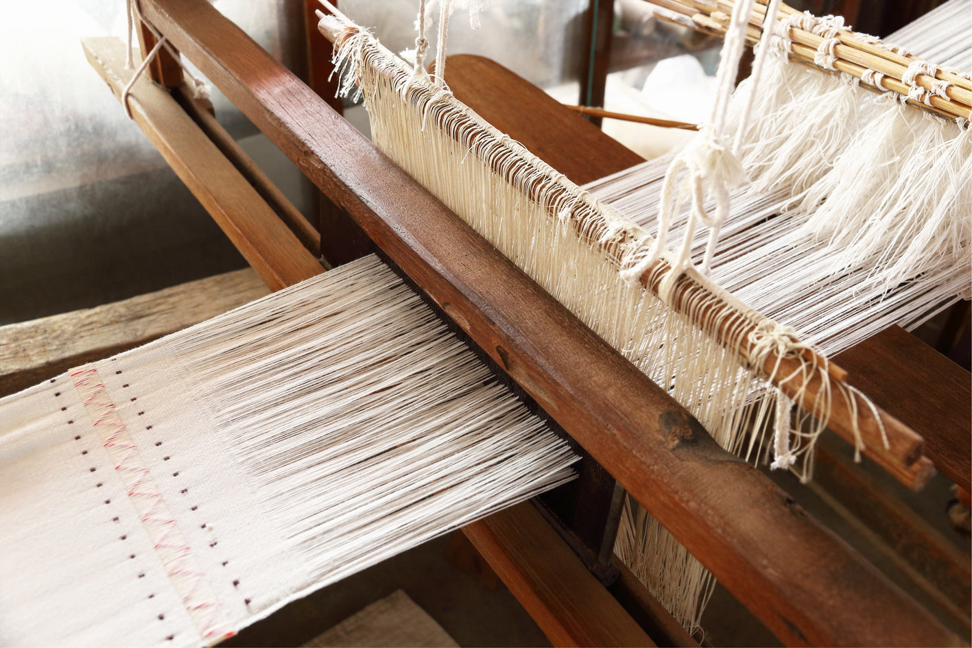 Beautiful Jacquard Weaving in a Power Loom 