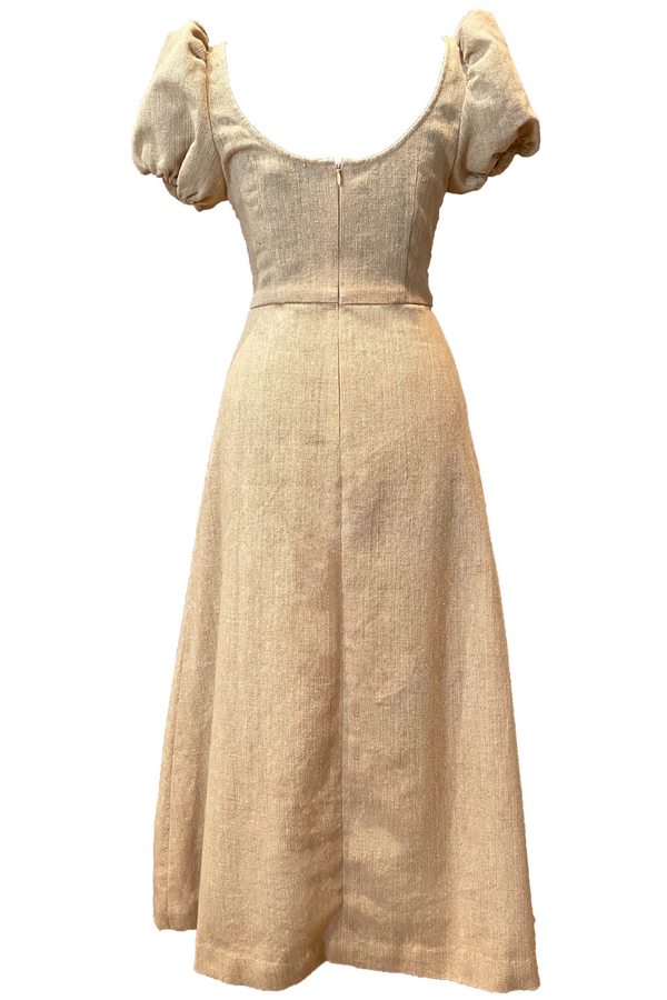 The Praya Midi Dress in natural cotton - Sand