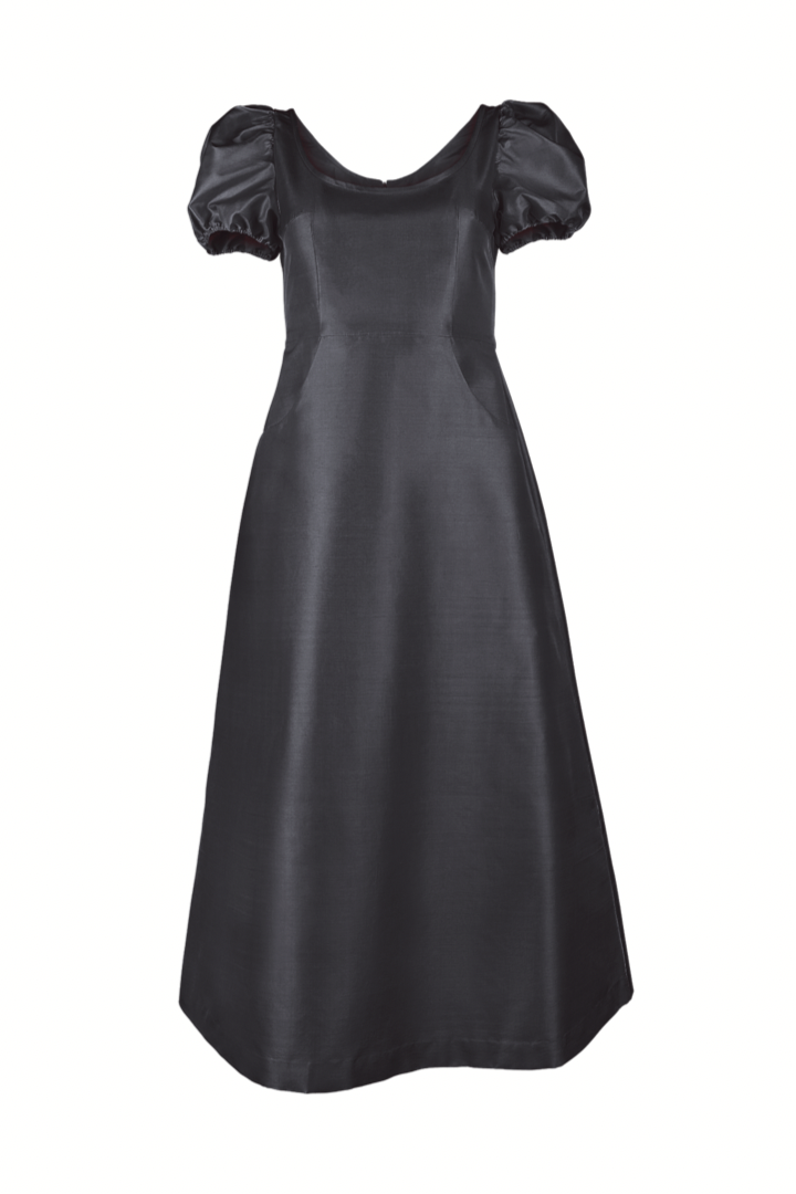 The Praya Midi Dress in Mulberry Silk